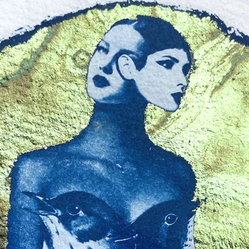 Chloe McCarrrick Cyanotype Artist Curated Cyanotypes Dyed Silver Leaf Feature