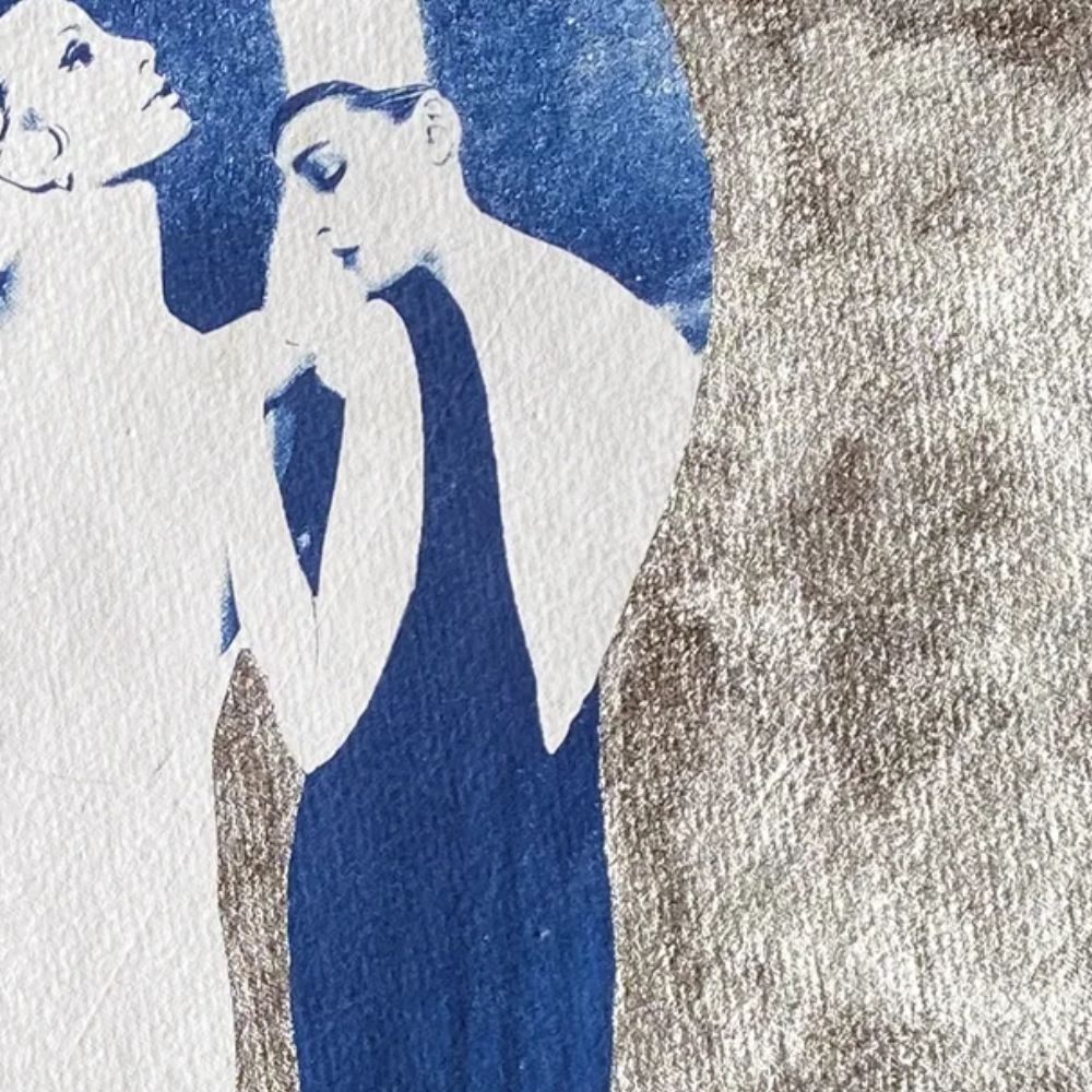 Chloe McCarrrick Cyanotype Artist Curated Cyanotypes White Gold Leaf Feature