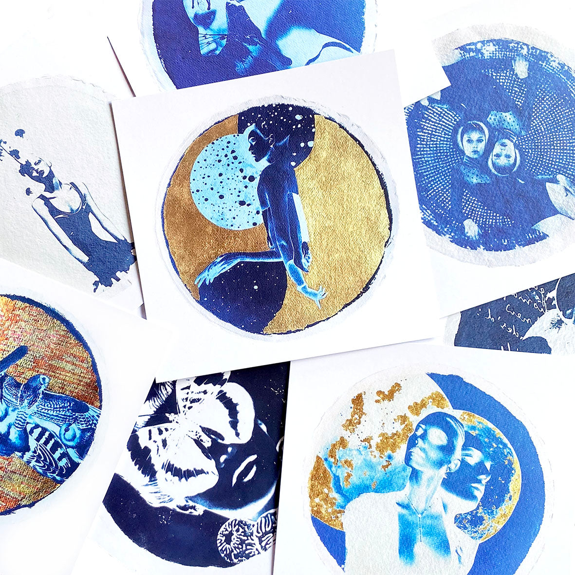 Cyanotype Postcard Set III SQ