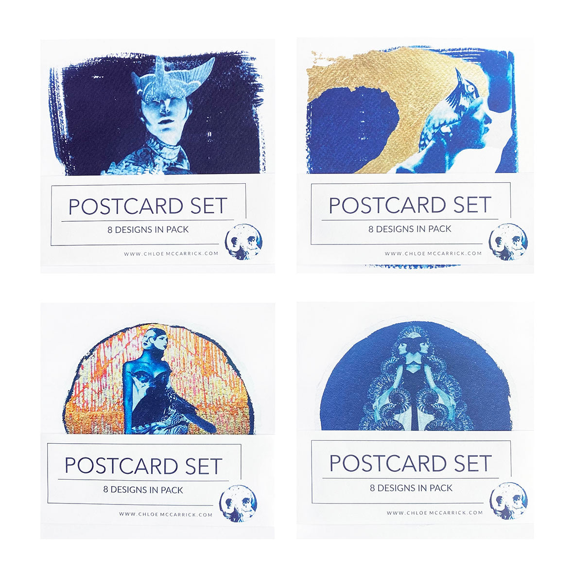 Cyanotype Postcard Set IV SQ