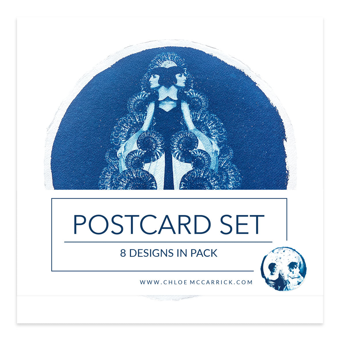 Cyanotype Postcard Set IV SQ